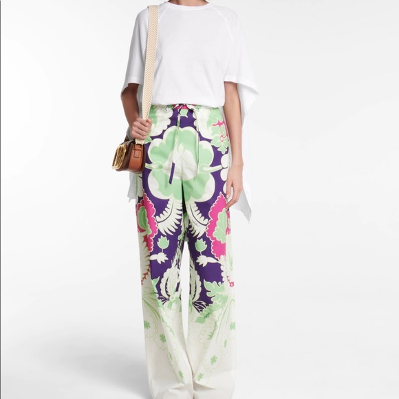 NWT $1,590 Valentino Garavani printed wide-leg trousers ,Size IT 42,US 6, ITALY - Picture 6 of 17